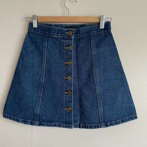 Jean Button Up Skirt